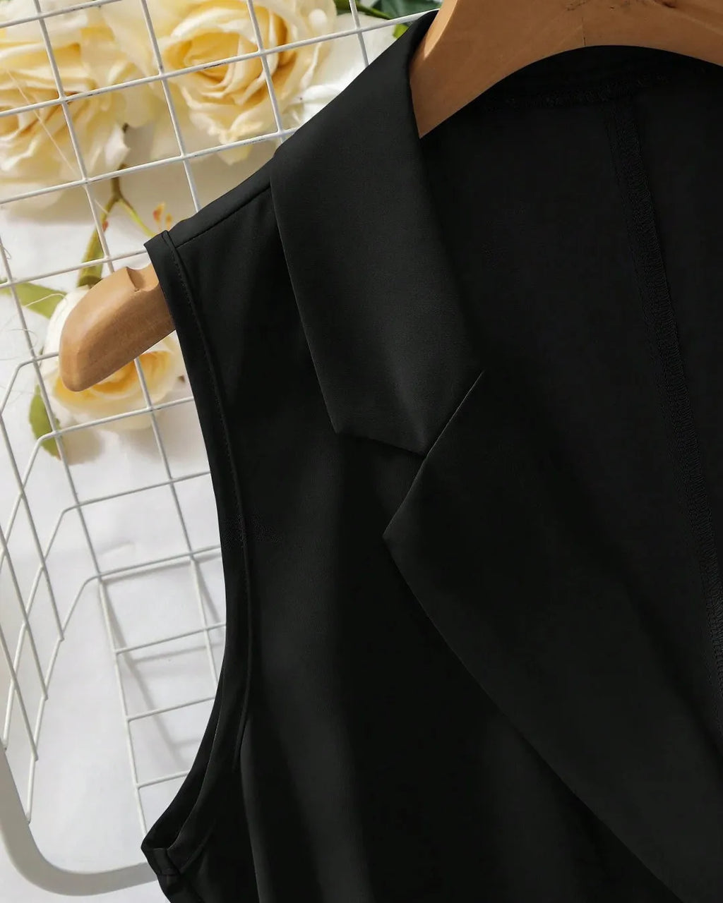 Sleeveless Black Vest & Trouser Co-Ord