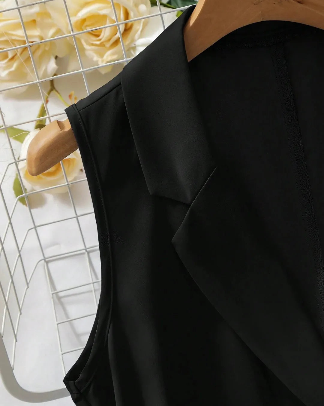 Sleeveless Black Vest & Trouser Co-Ord