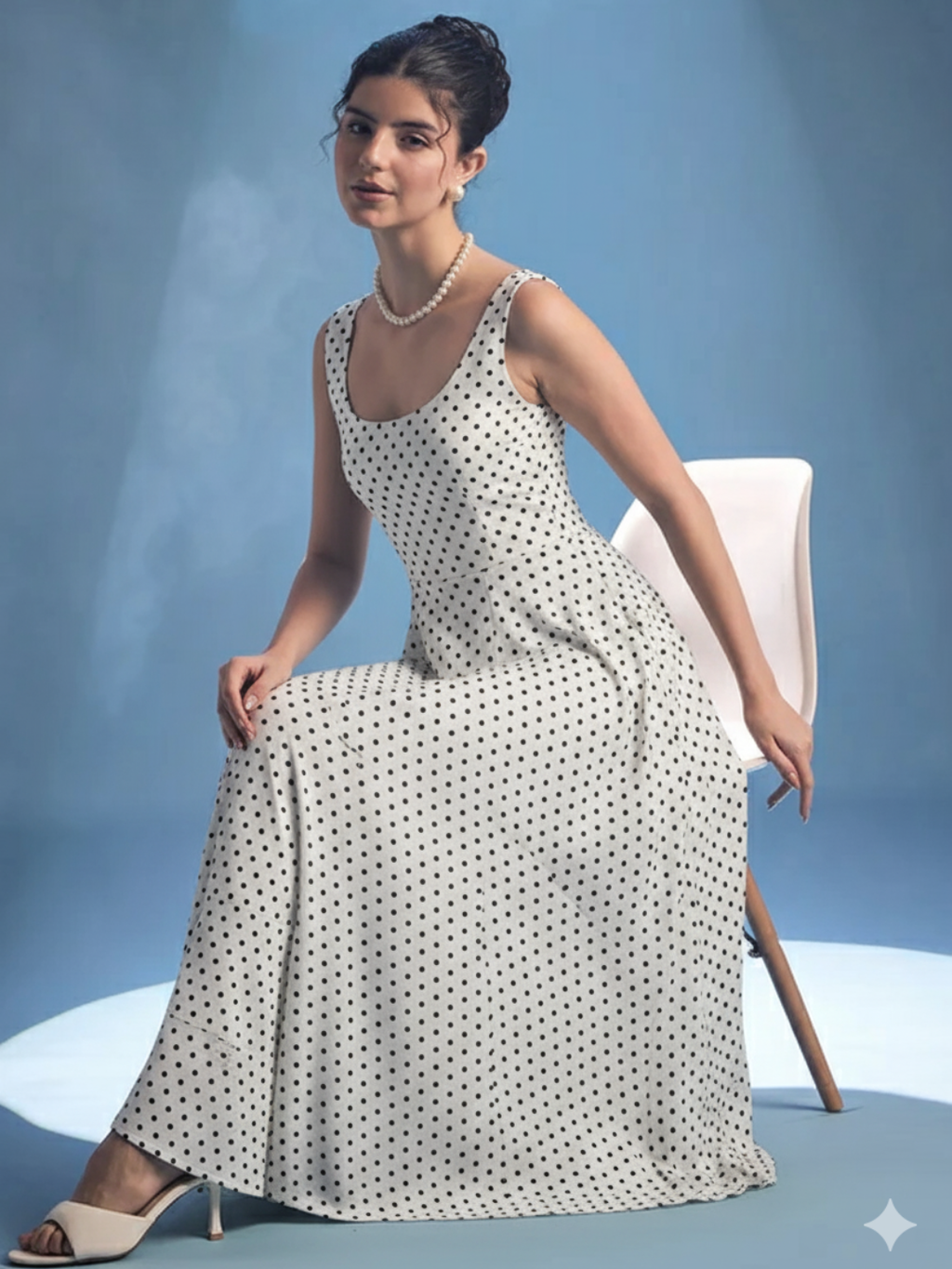 Stretchable Corset Fit & Flare Midi Dress