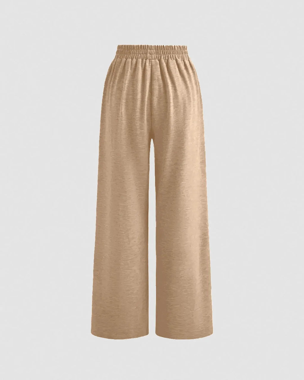 Solid Button Sleeveless Top With Solid Wide Leg Trousers In Tanin Brown
