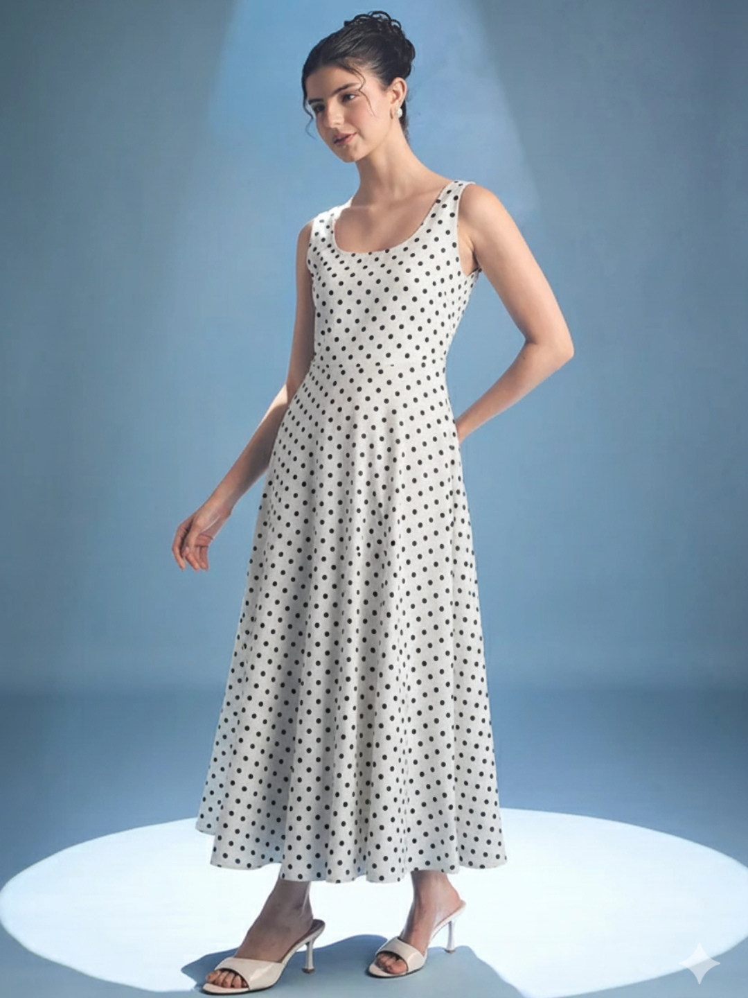 Stretchable Corset Fit & Flare Midi Dress