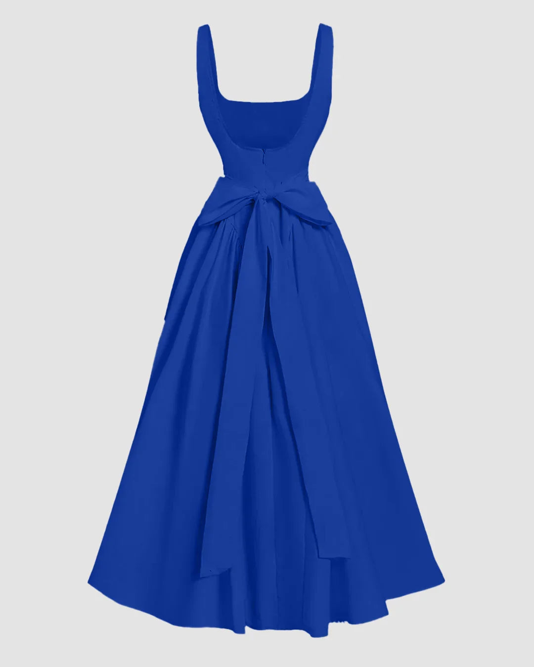 Sleeveless Bow Front Flared Maxi Dress in Surf