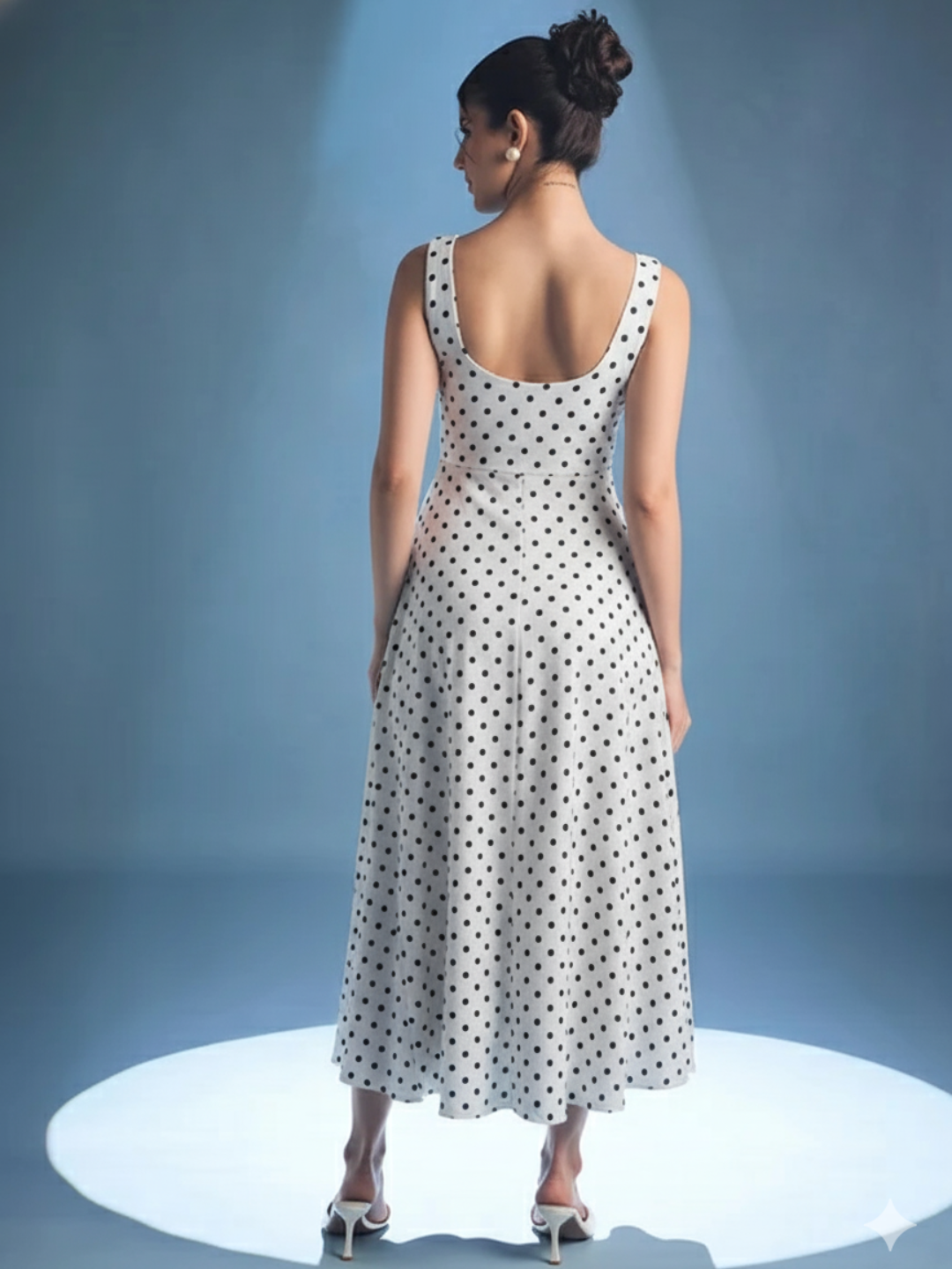 Stretchable Corset Fit & Flare Midi Dress