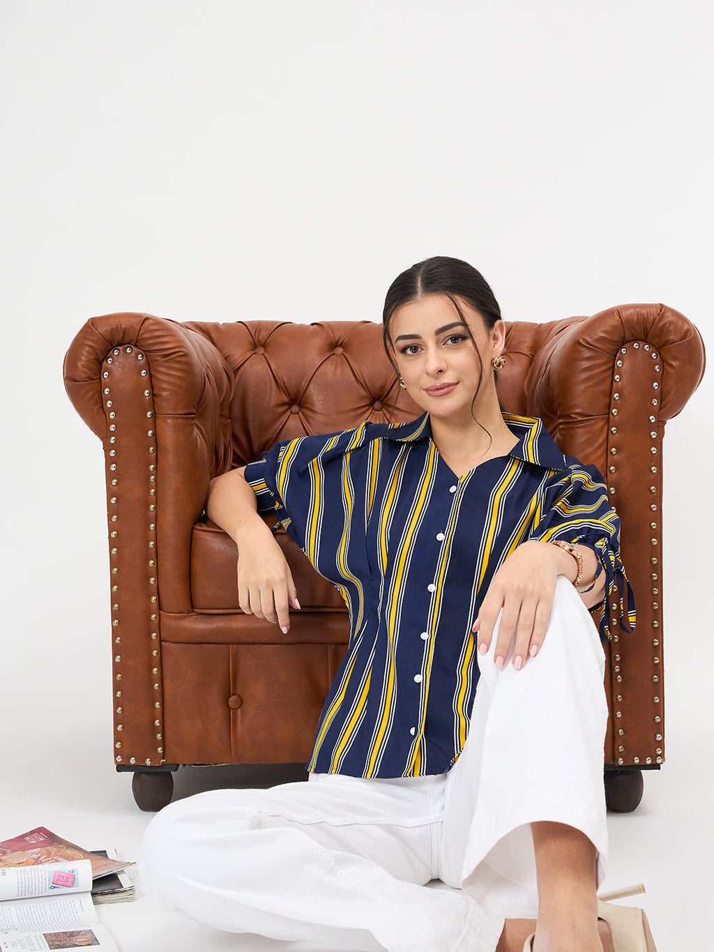 Puff Sleeve Waisted Shirt