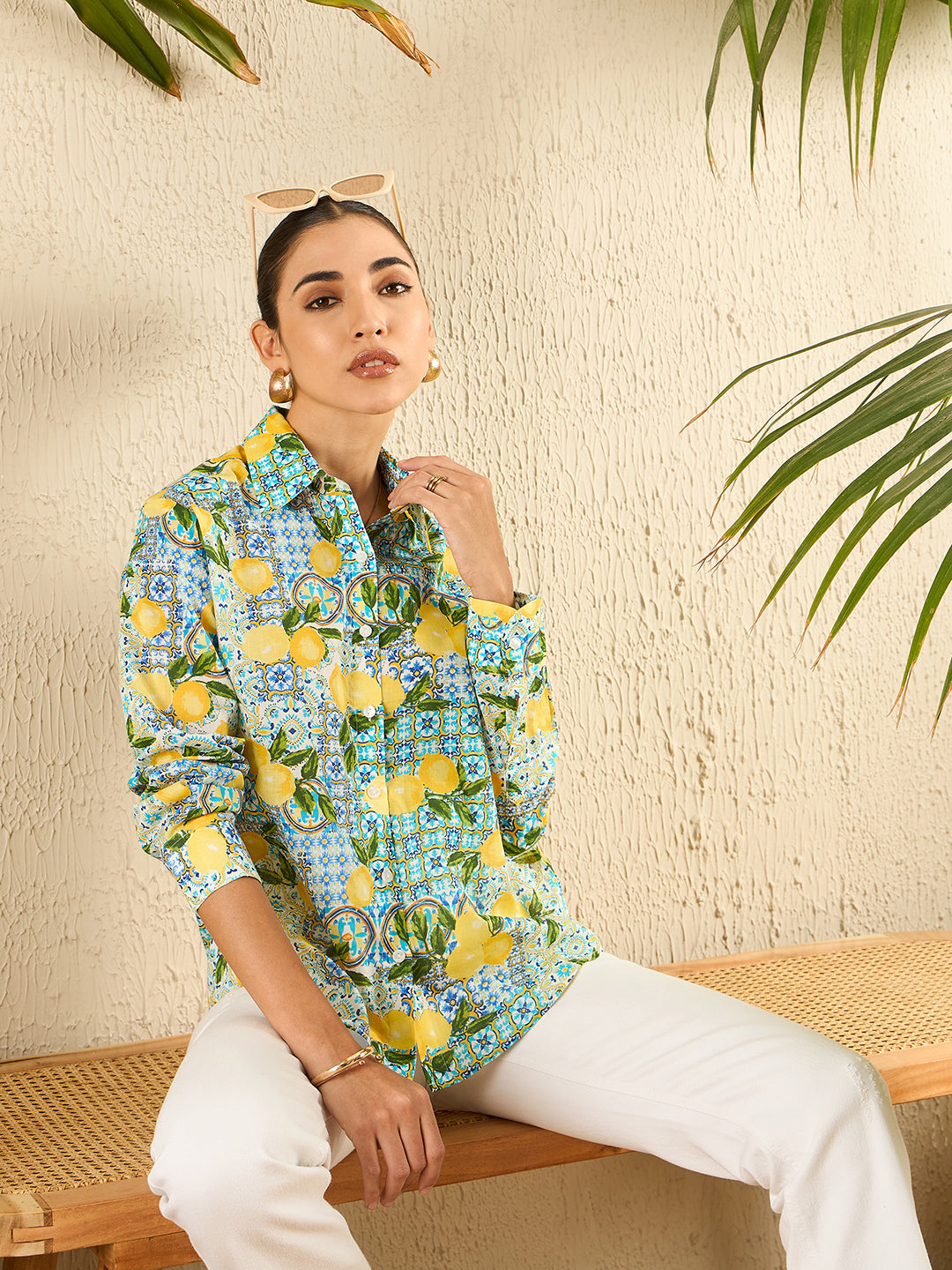 Printed Cotton Shirt - Pinkkup