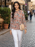 Cinch Waist Pure Cotton Tie-Up Shirt - Pinkkup