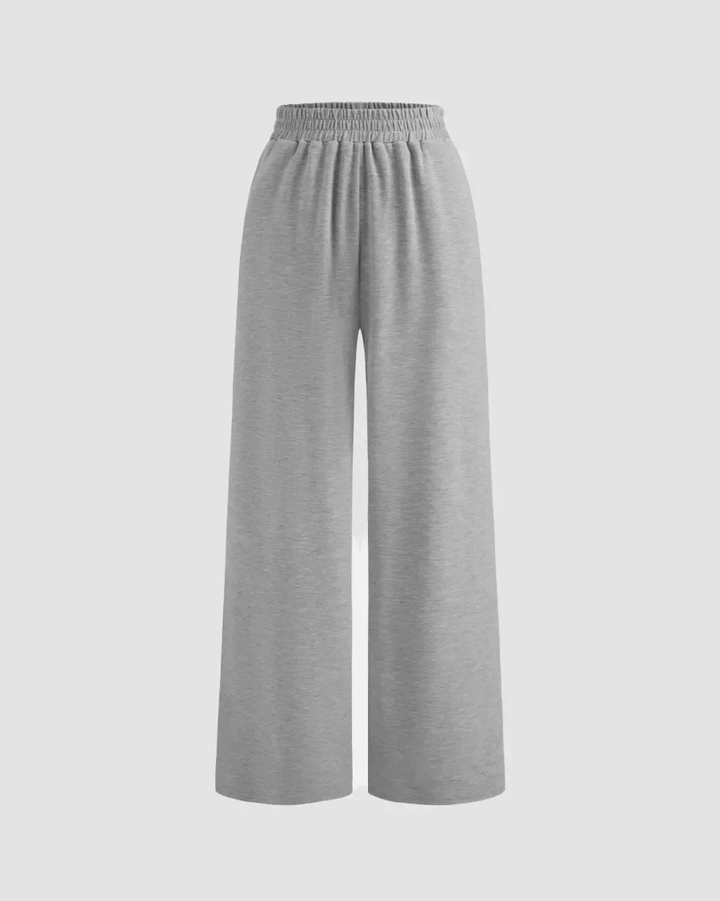 Solid Button Sleeveless Top With Solid Wide Leg Trousers