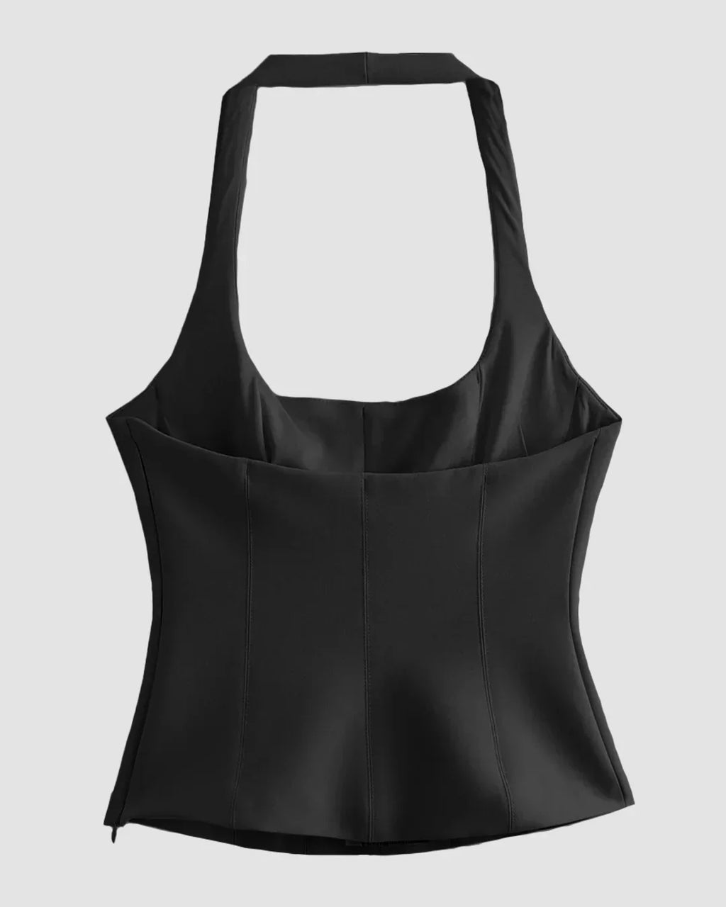 Black Halter Neck Corset Top