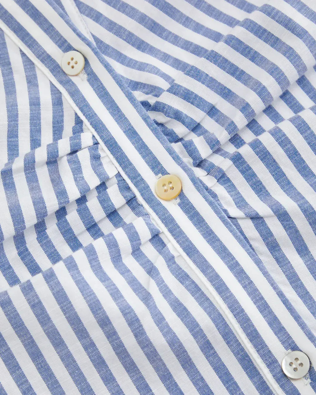 Blue Striped Flared Full Sleeve Shirt Curve & Plus