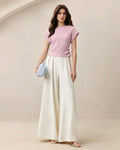 Textured Knit Boxy Fit Top in Baby Pink
