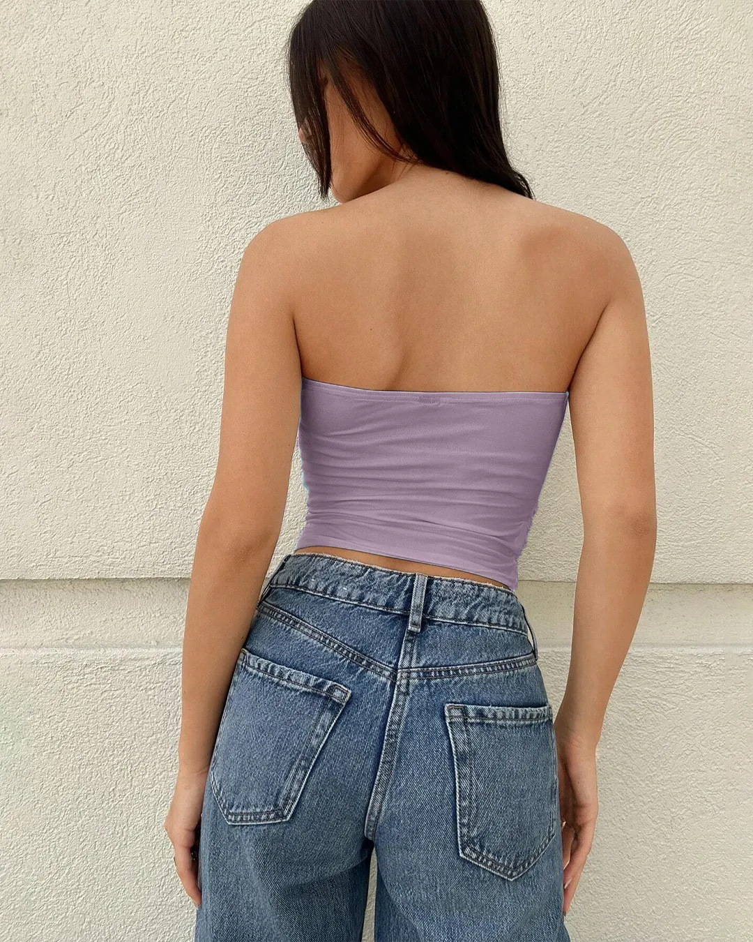 Sleek Fit Strapless Tube Top In Lilac