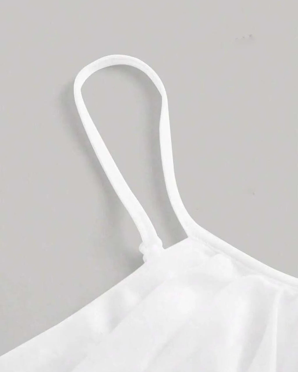Y2K Solid Ruched Mesh Cami White Top