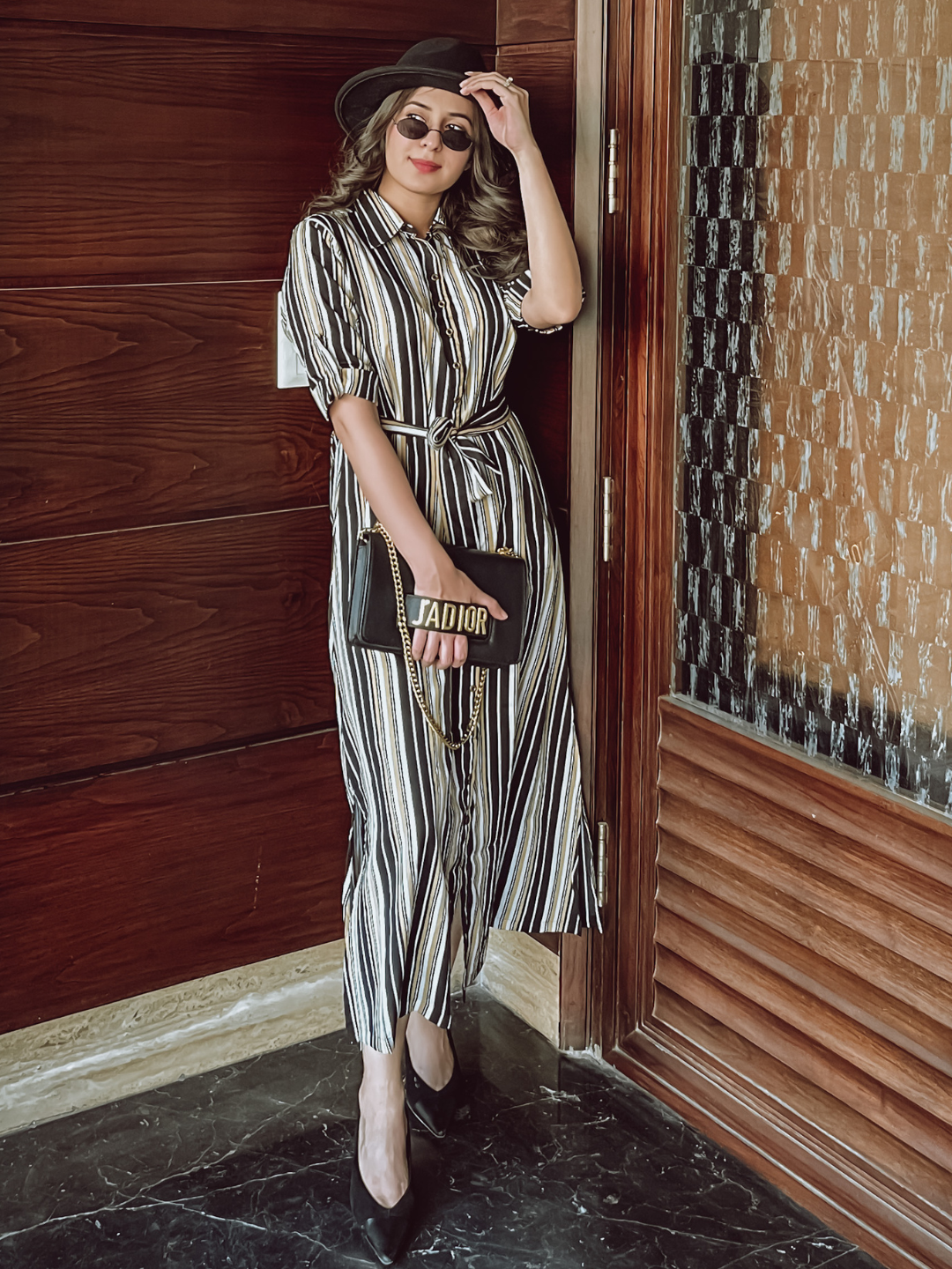 Collar Buttoned Down Shirt Maxi Dress