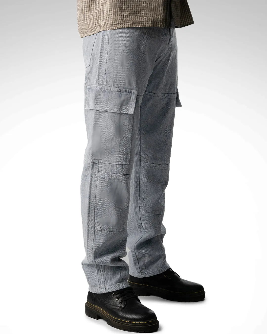 Men Regular Mid Rise Grey Jeans