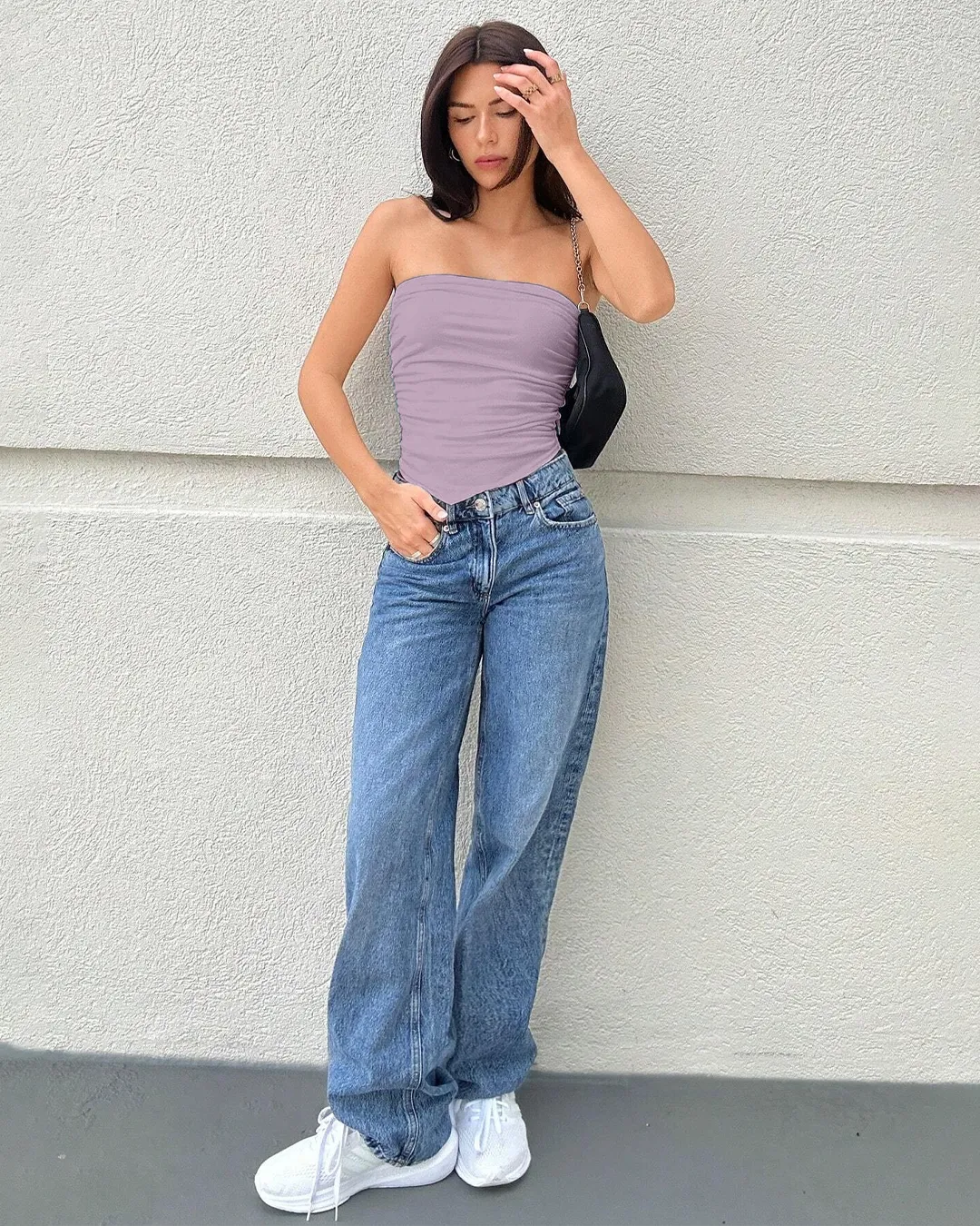 Sleek Fit Strapless Tube Top In Lilac