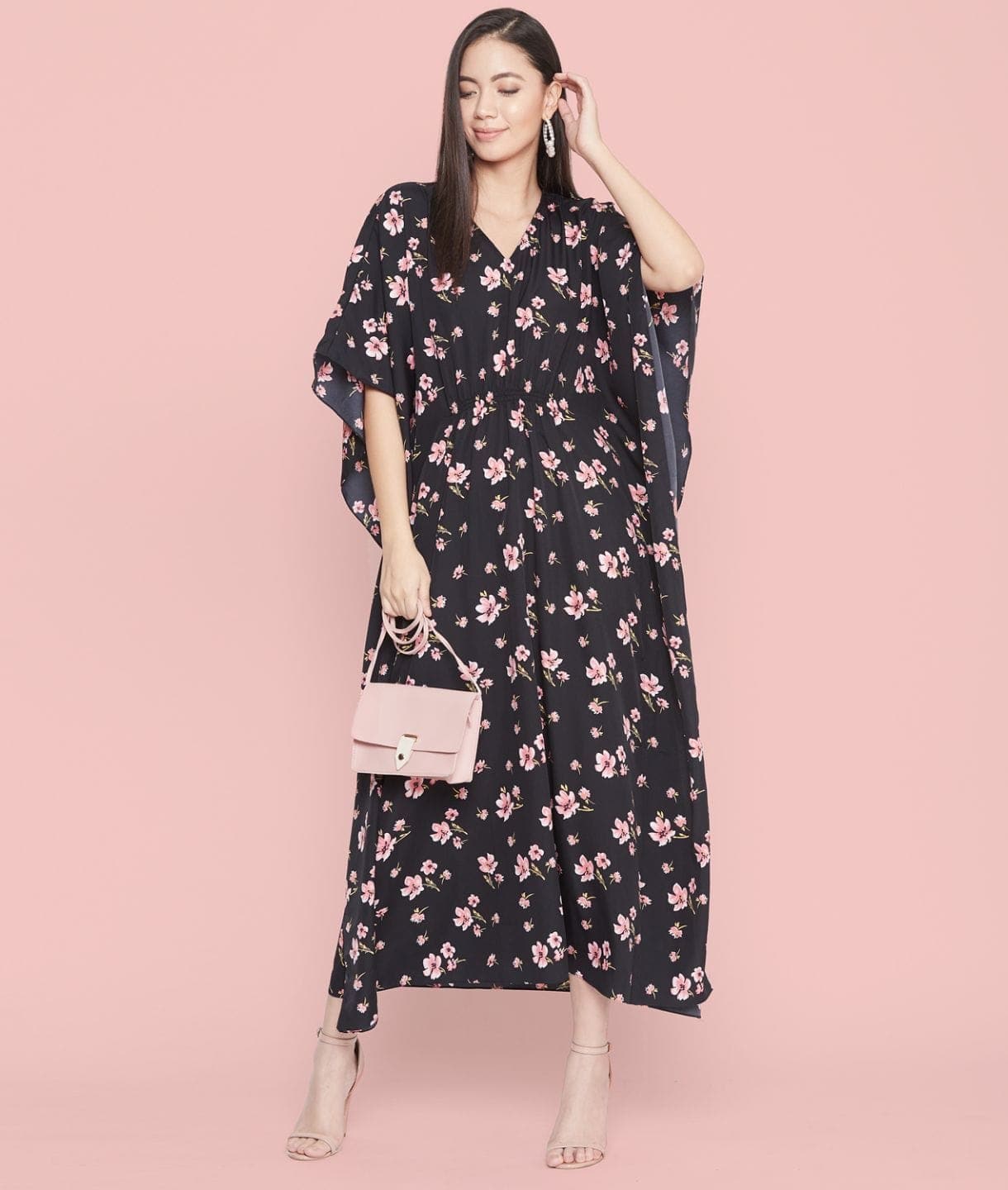 Comfortable Printed Kaftan/Nightie - Pinkkup