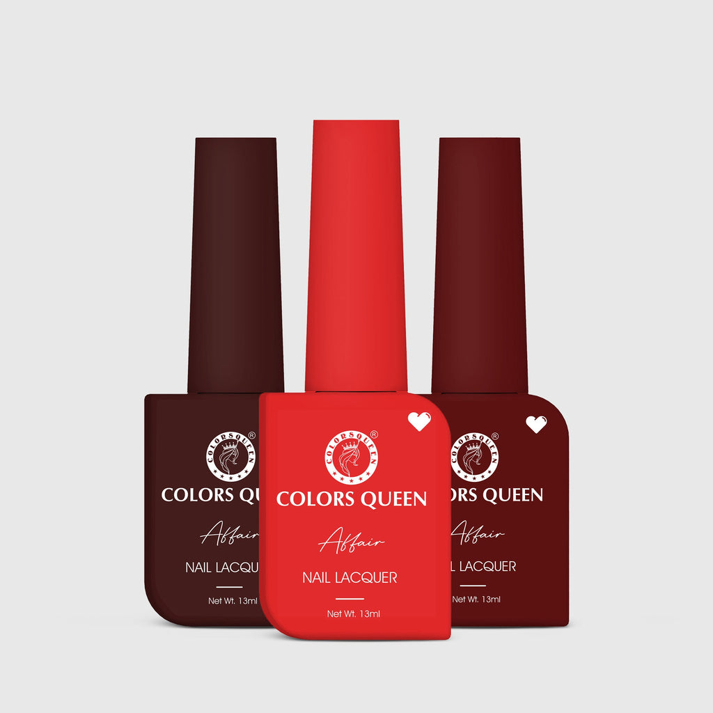Affair Matte Nail Paint Set of 3 – Highly Pigmented Enamel