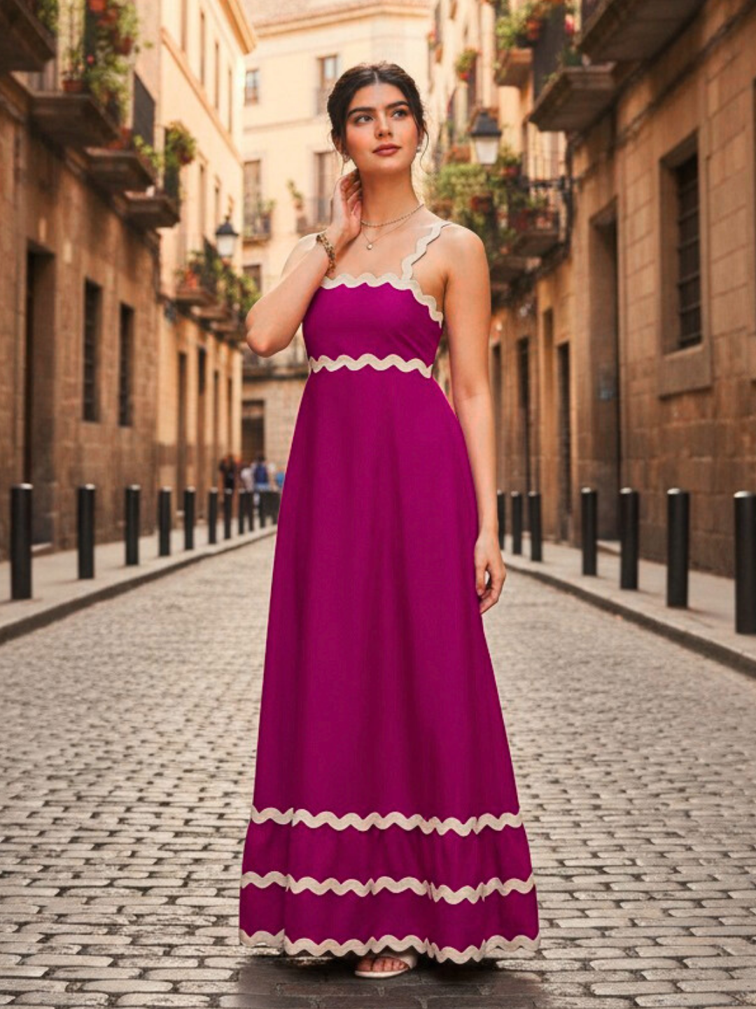 Cotton Ric-Rac Dress - Pinkkup