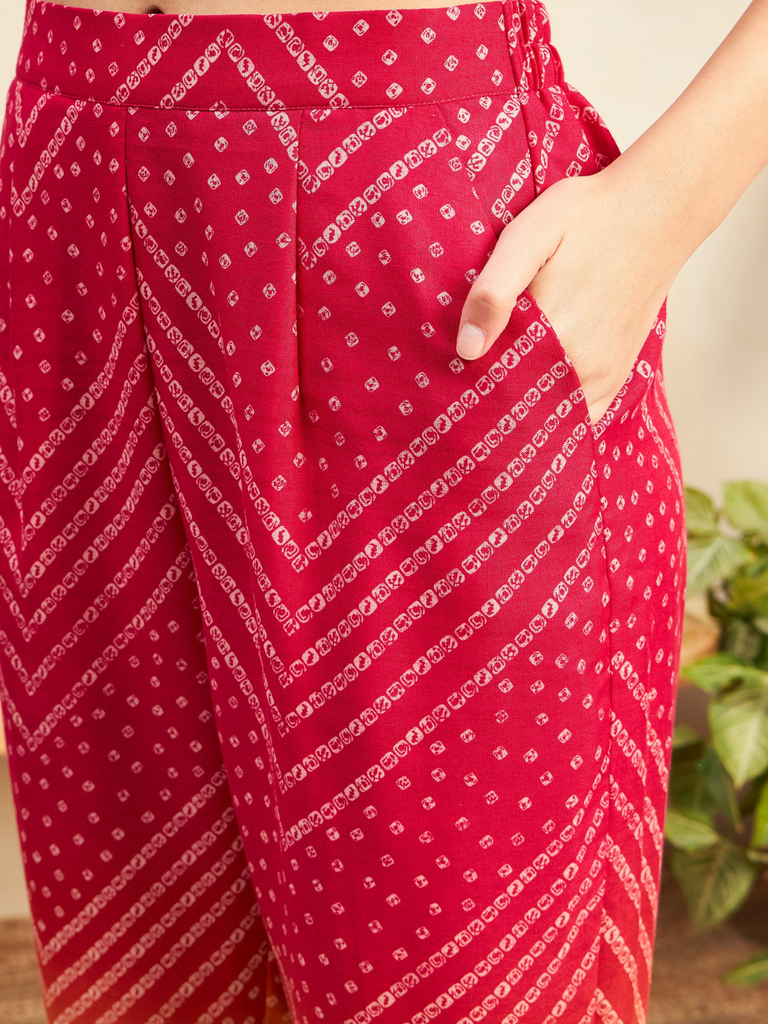 Printed Linen 2 Piece Jacket and Pants Set