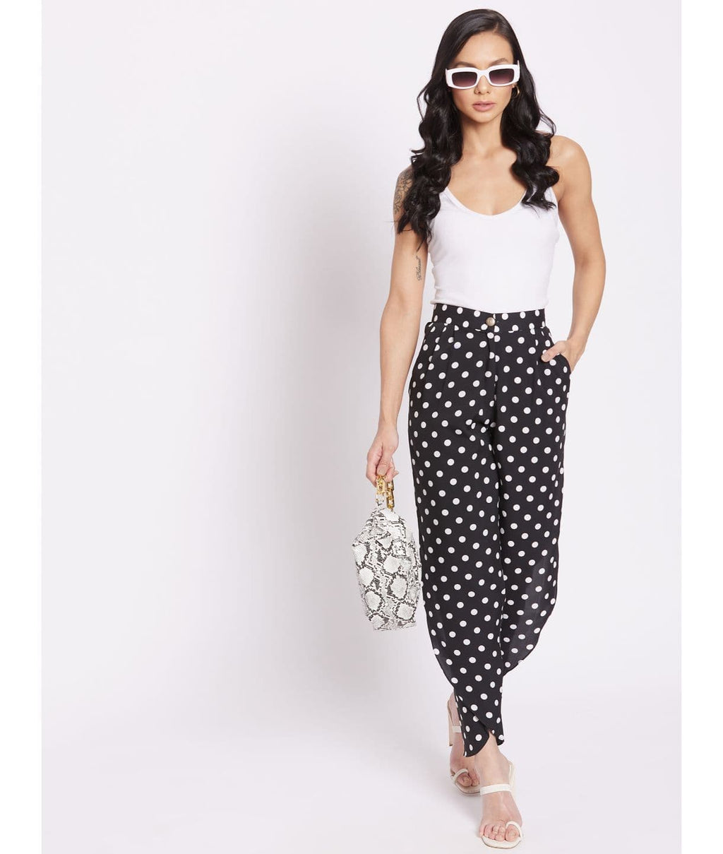 Adjustable Crepe Tulip Pants - Pinkkup