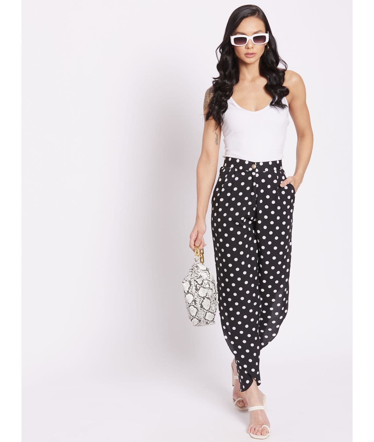 Adjustable Crepe Tulip Pants