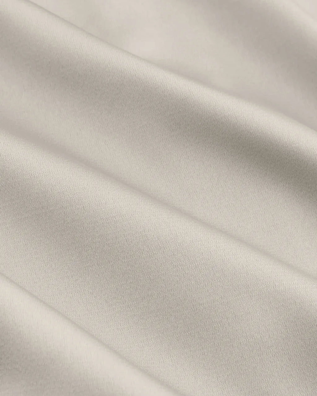 Satin Button-Down Collar Full Sleeve Shirt in Cream