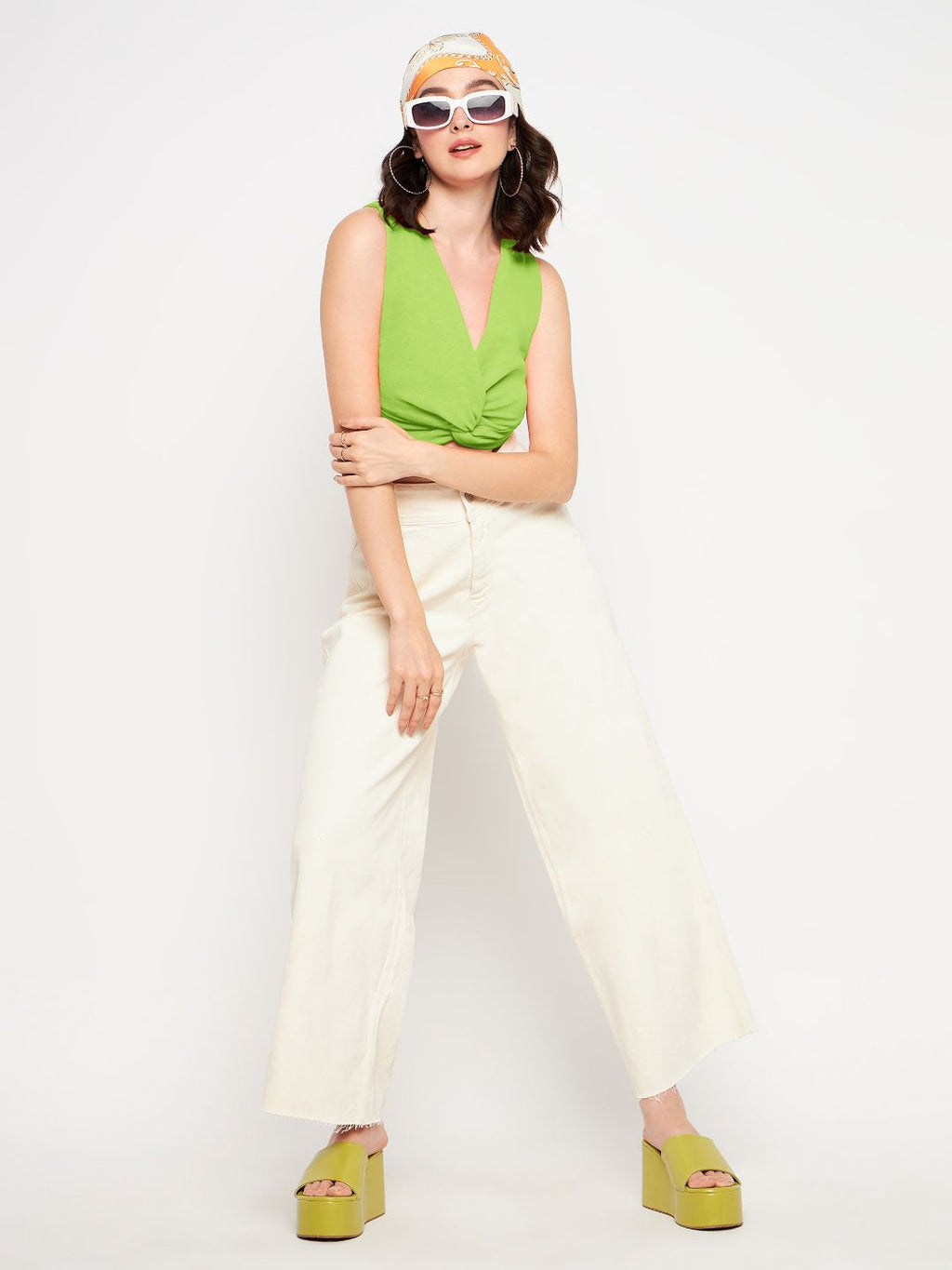 Cotton Stretchable Knotted Short Top
