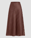 Polka Dot A-Line Long Skirt