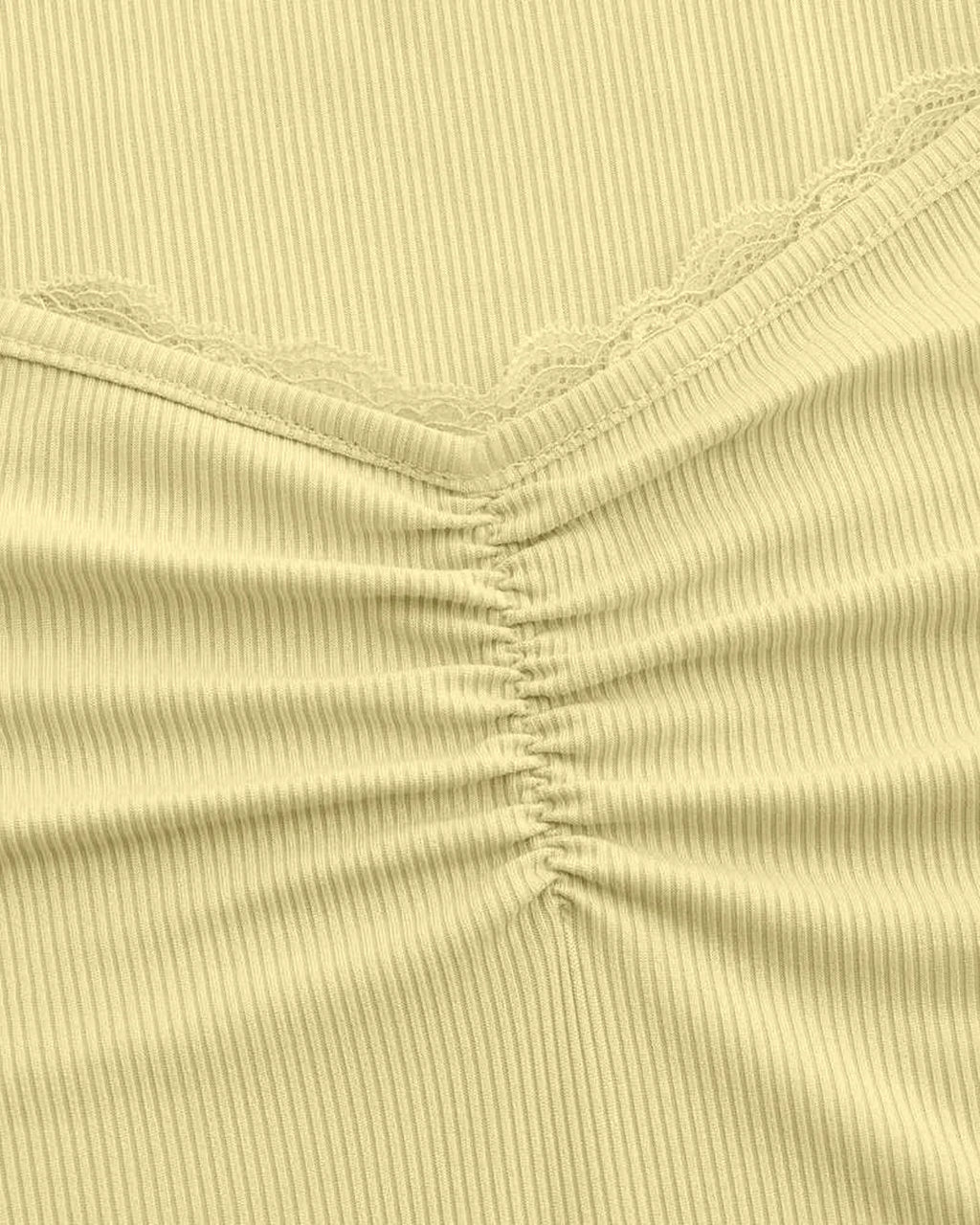 Vanilla Ruched Front Mesh Full Sleeve Top