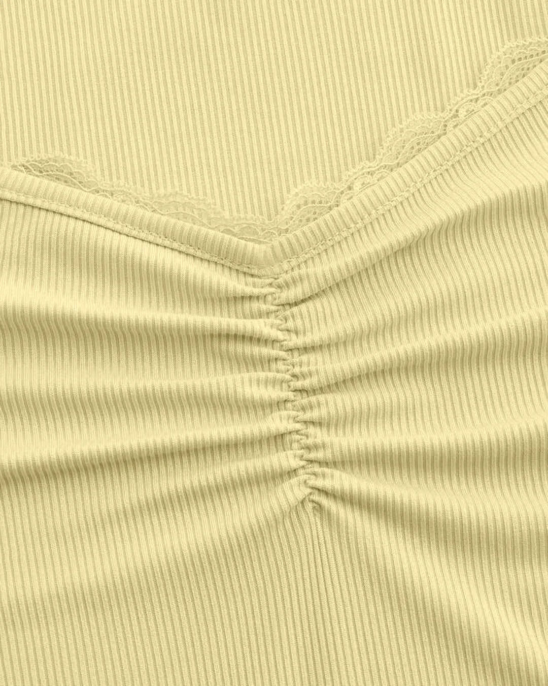 Vanilla Ruched Front Mesh Full Sleeve Top