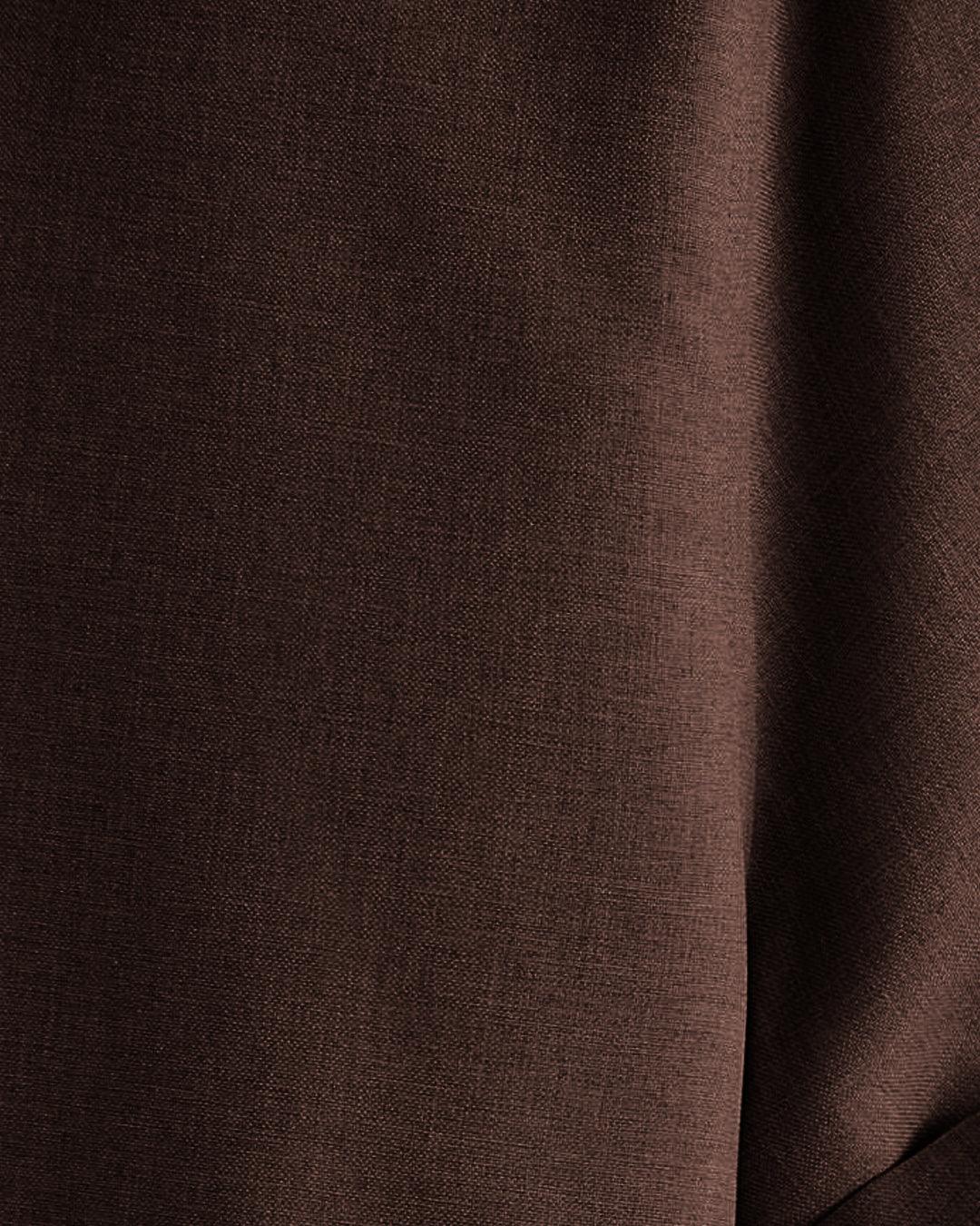 Men Vacation Solid Color Casual Shirt And Long Pants Set In Coco Brown