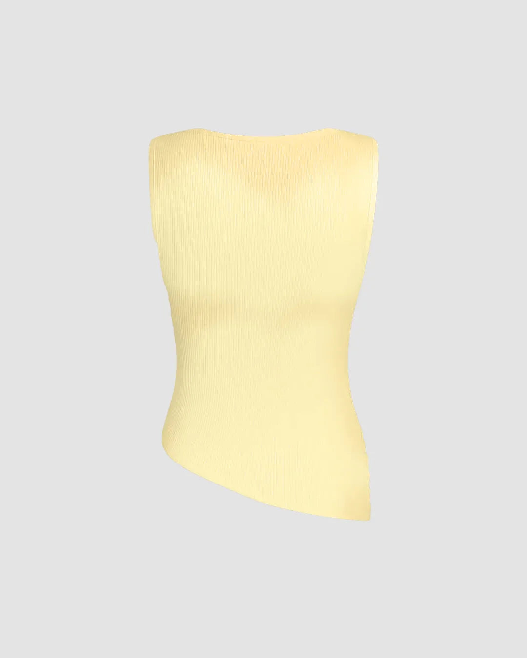 Solid Ruched Round Neck Crop Top In Vanilla