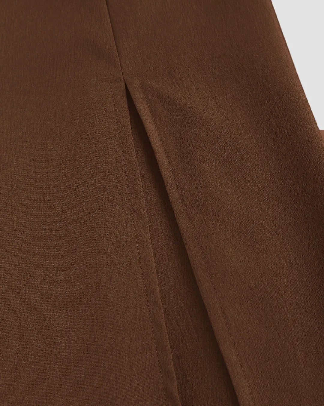Off-Shoulder Puff Sleeve Solid Color Cinched Maxi Dress In English Brown