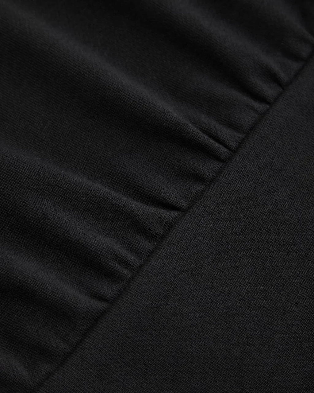 Black Lace-Up Front Cropped Hoodie