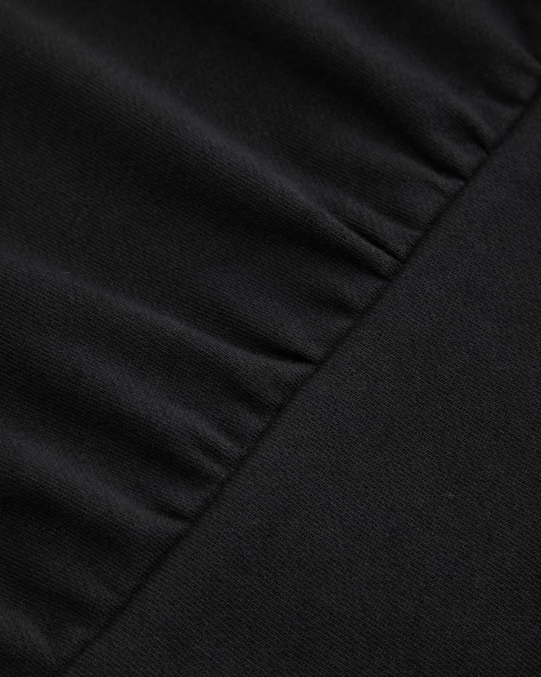 Black Lace-Up Front Cropped Hoodie