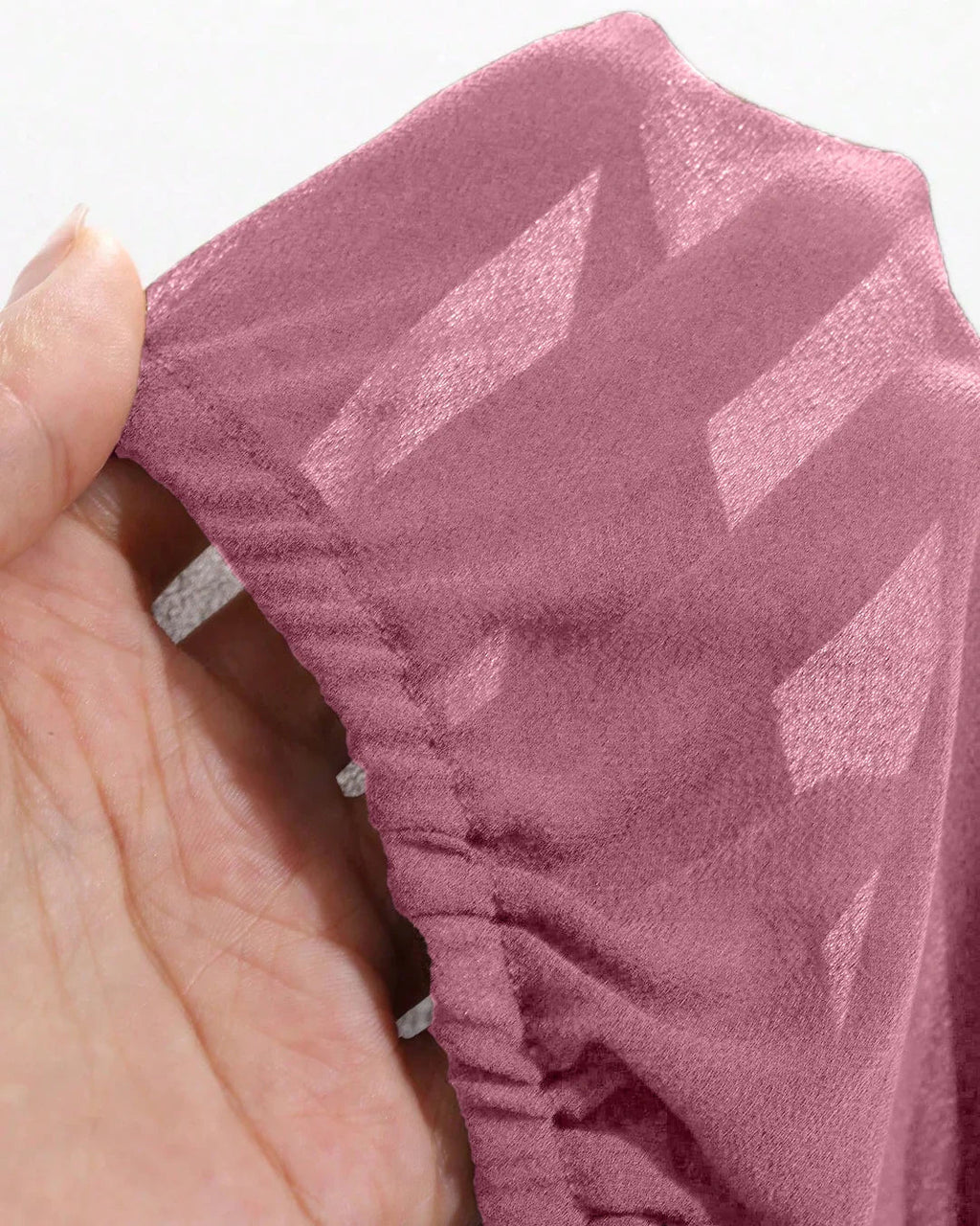 Sheer Tie-Neck Long Sleeve Top in Pink