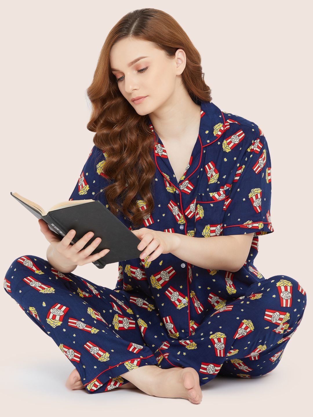 Printed Cotton Night Suit - Pinkkup