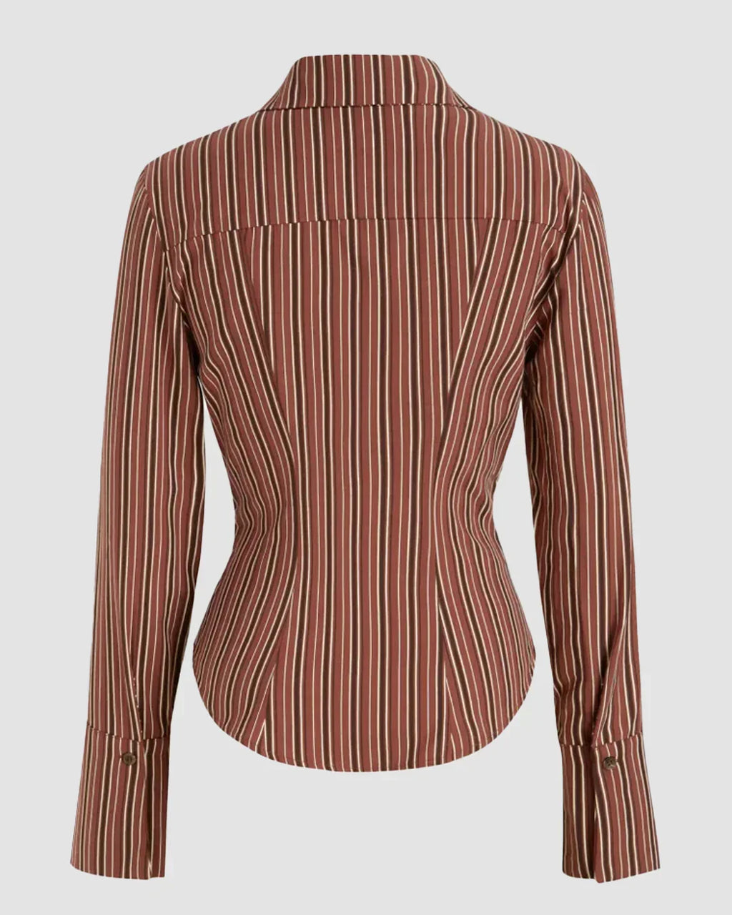Striped Collared Fitted Full Sleeve Shirt