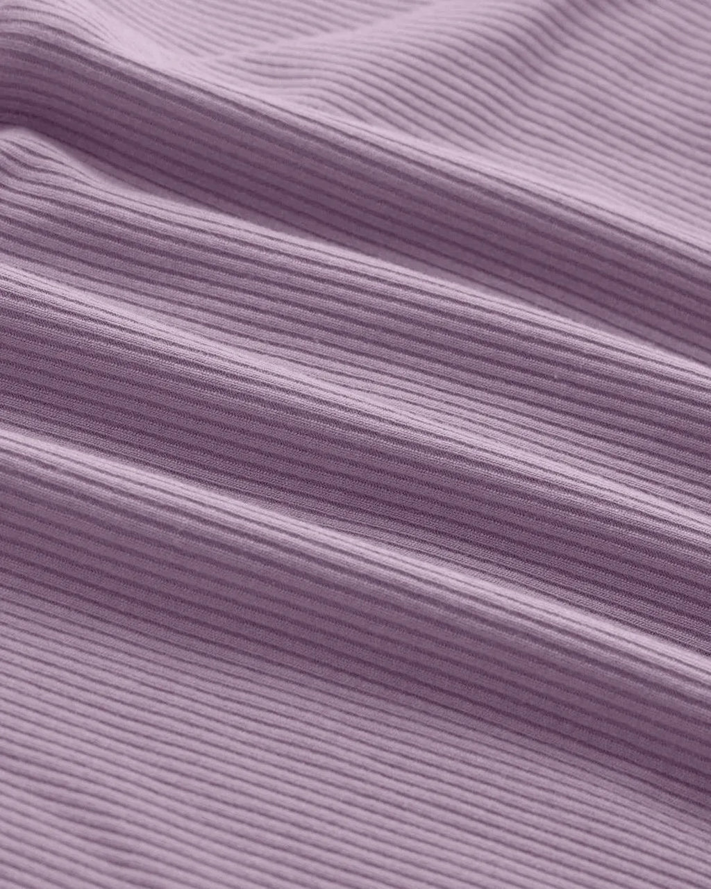 Solid Ruched Round Neck Crop Top In Lilac
