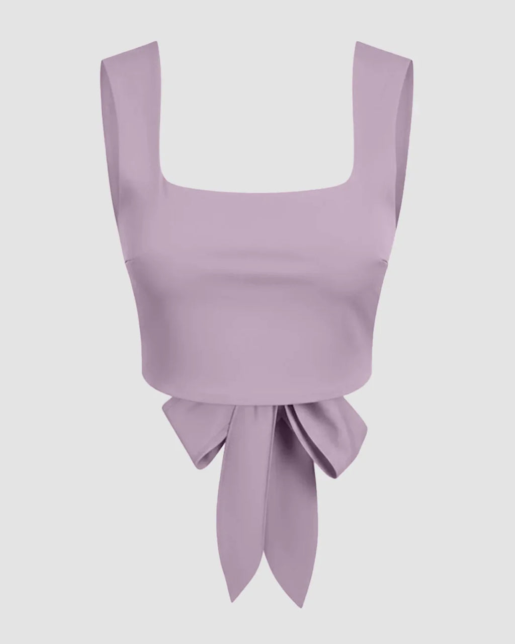 Round neckline Solid Active Tank Top in Lilac