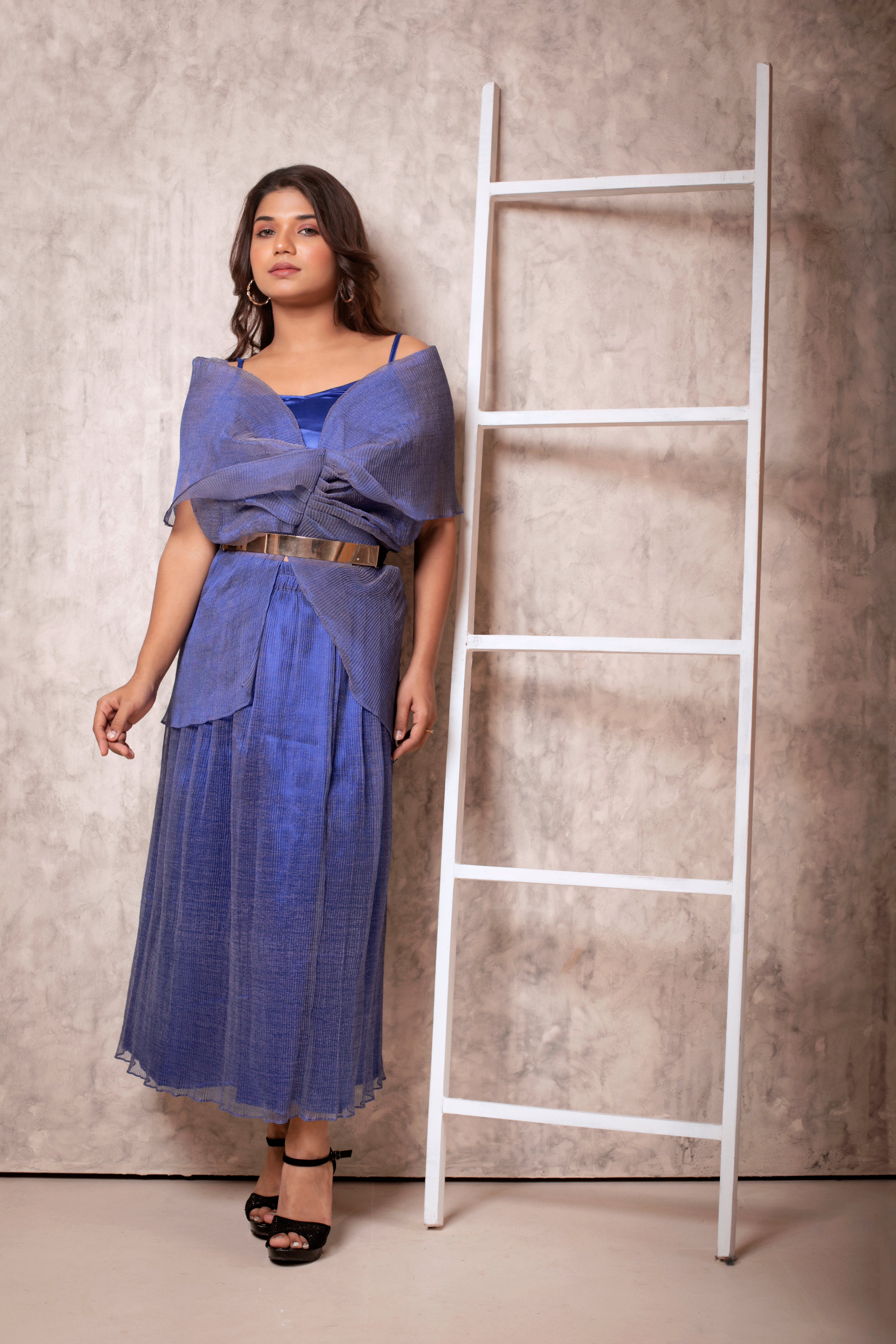 Pleated Midi Skirt