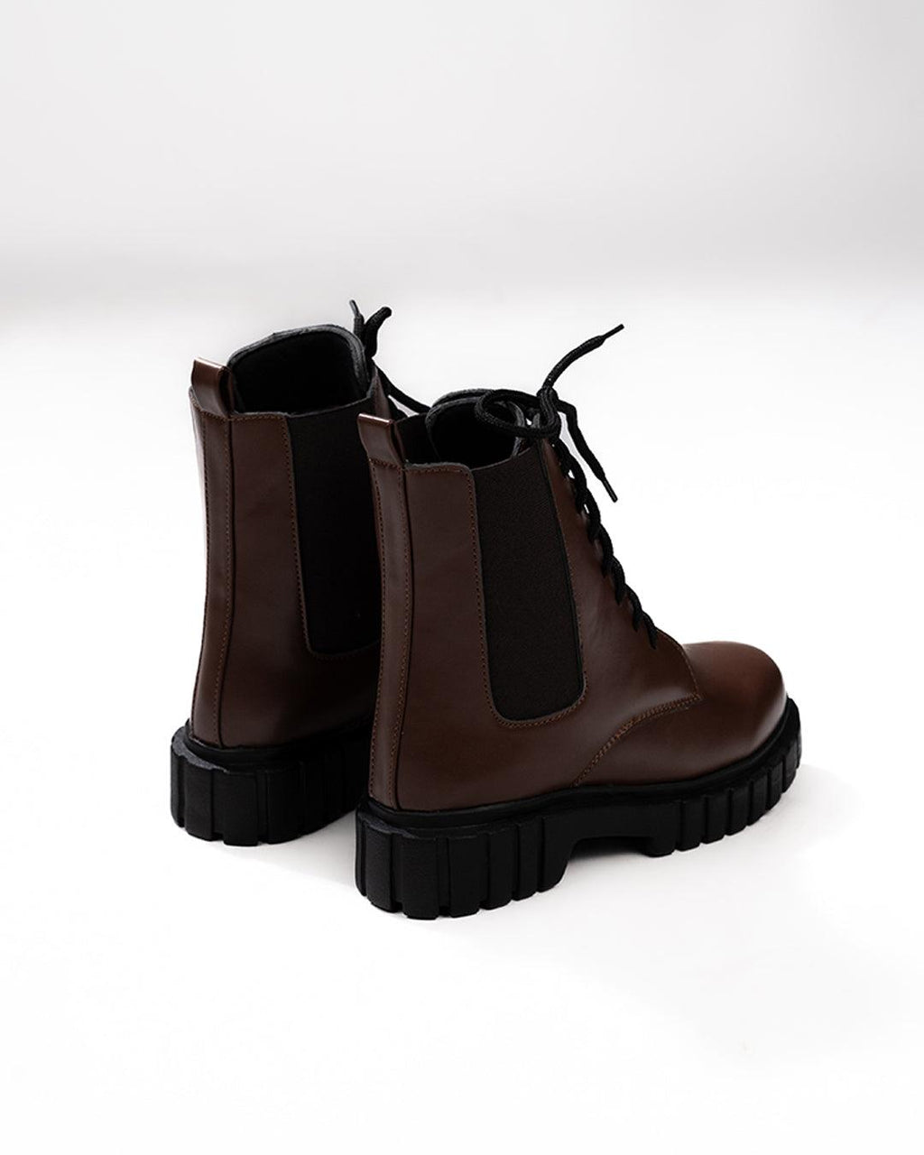 Mid Calf Lace Up Motorcycle Combat Shoes