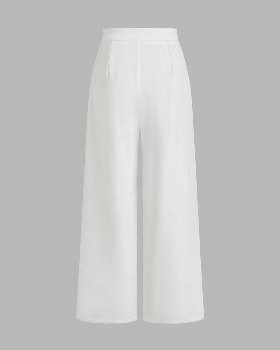Minimalist Wide Leg Pants In White