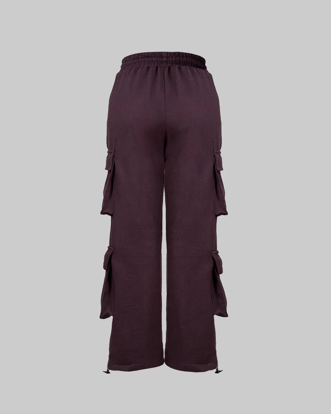 Multipockets Style Drawstring Cargo In Chocolate Brown