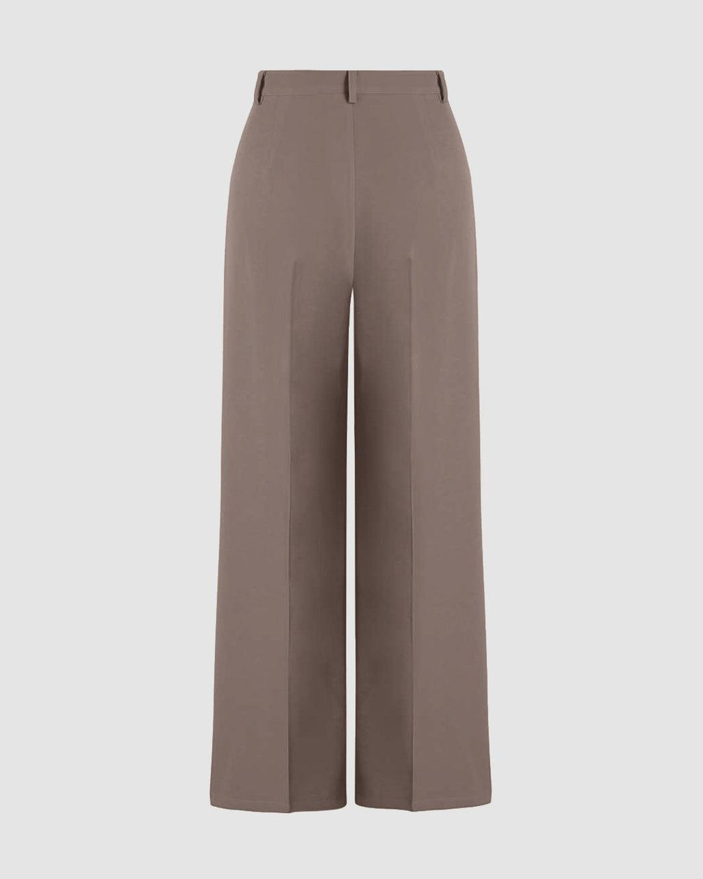 New Nostalgia Pleated Wide Leg Tailored Pants In Cappucino