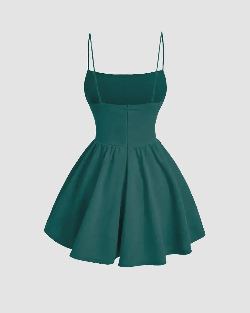 Pleated Waist Cami Short Dress In Mint Green
