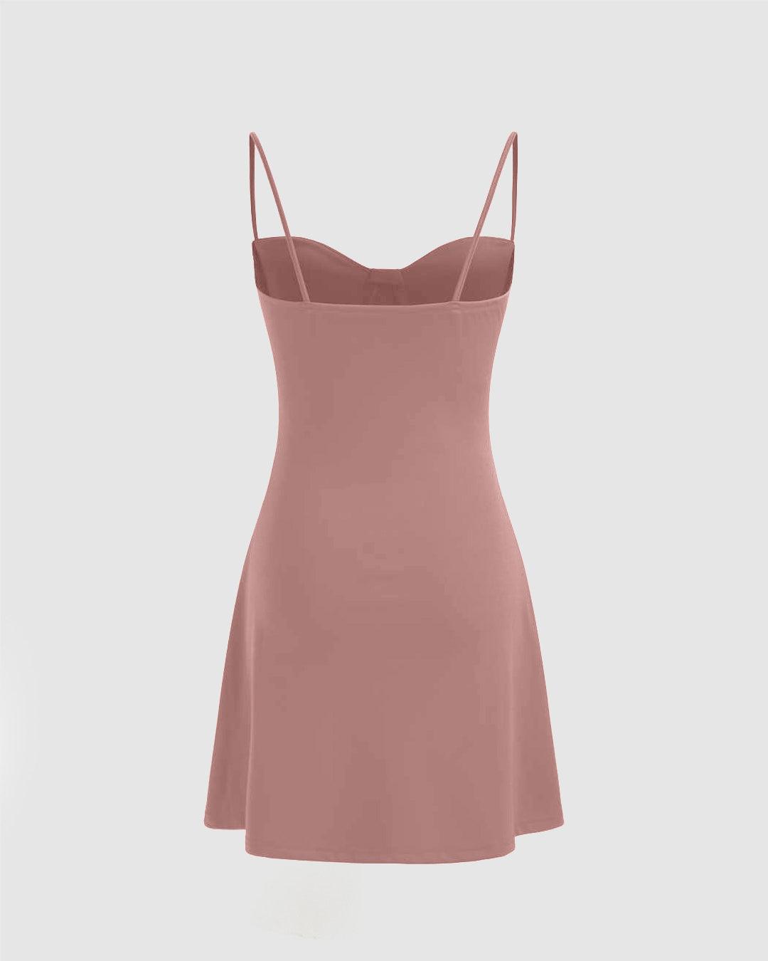 Solid Bustier Cami Short Dress
