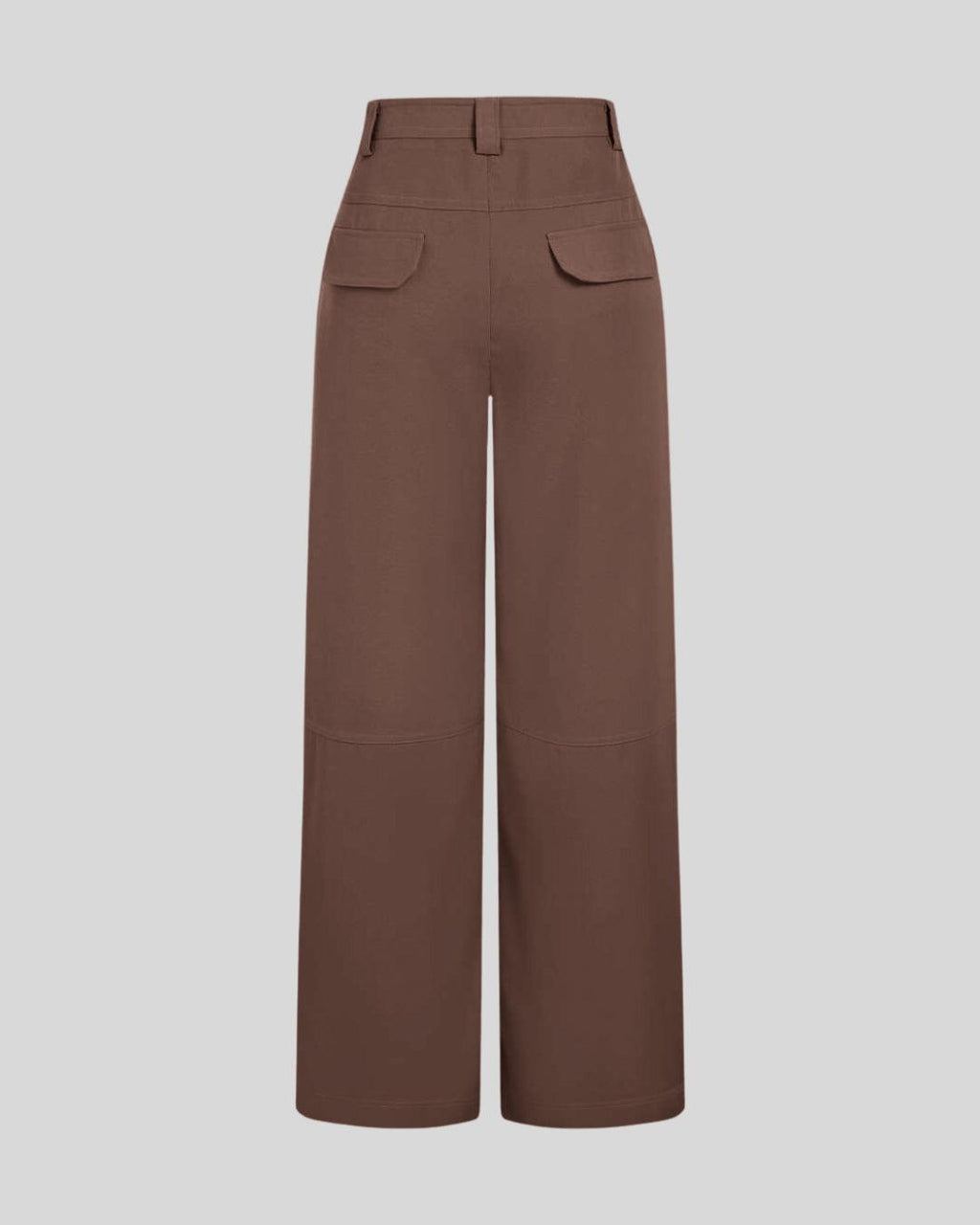 Solid Color Women Y2K Cargos In Brown