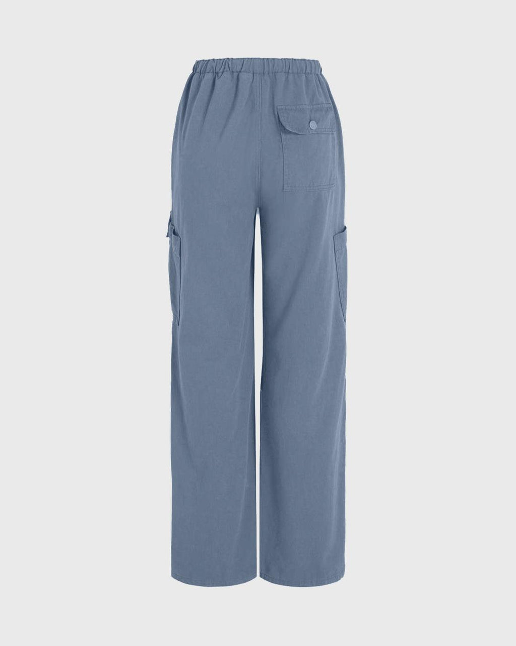 Utility Wear Drawstring Cargo Pants In Light Blue