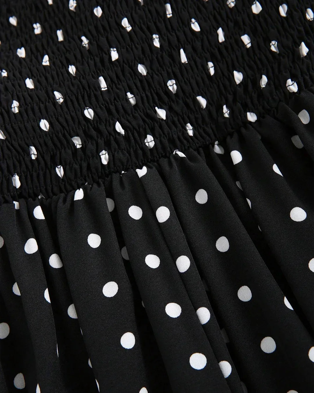 Black Polka Dot Backless Halter Neck Midi Dress